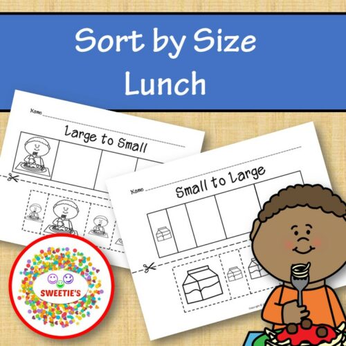 Sort by Size Activity Sheets - Color, Cut, and Paste - Lunch's featured image