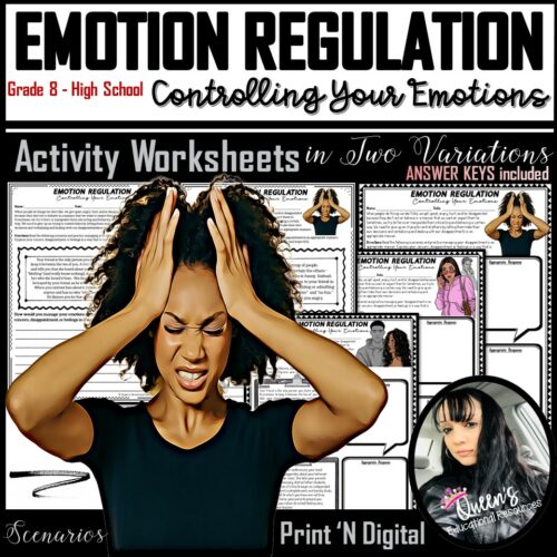 SEL - Emotion Regulation Activity Worksheets (Print and Digital)'s featured image