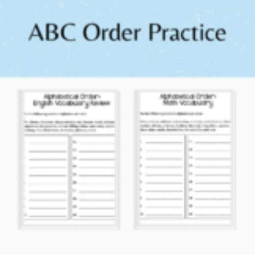 ABC Order Review with English and Math Vocabulary's featured image