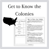 Get to Know the Colonies