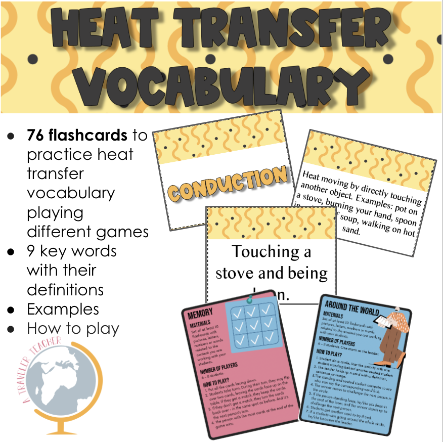 Heat transfer vocabulary games