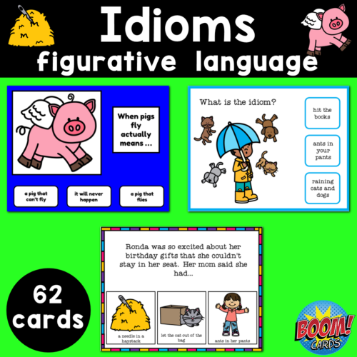 Idioms Figurative Language Boom Cards's featured image