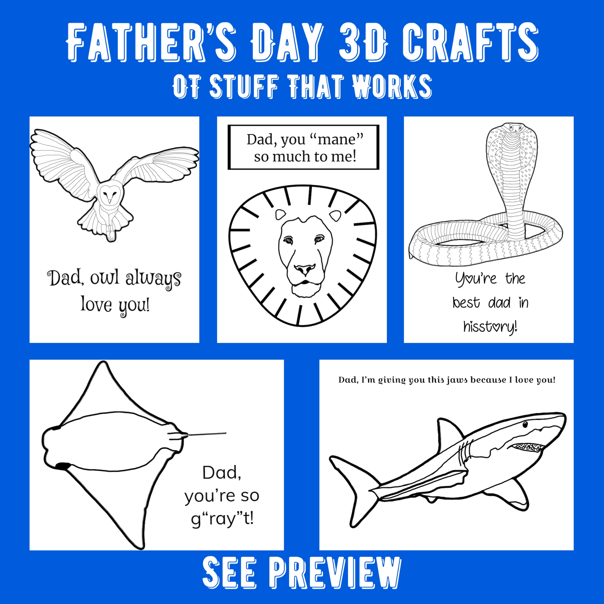Father's Day 3-D Crafts