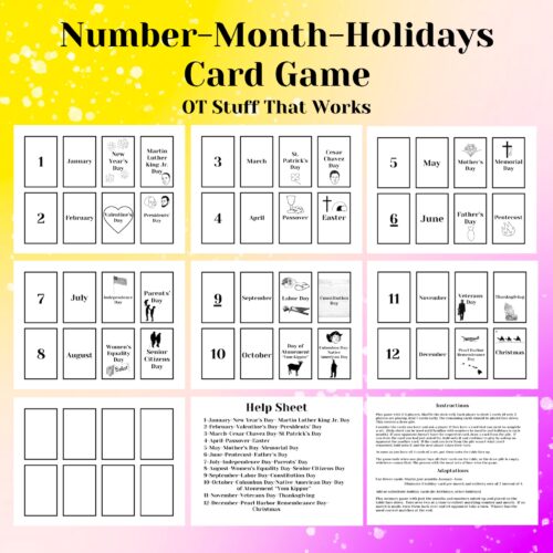 Number-Month-Holidays Card Game's featured image
