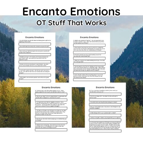“Encanto” Emotions Writing Activity Occupational Therapy's featured image