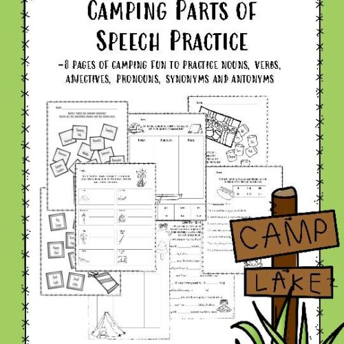 Camping Themed Parts of Speech Practice's featured image