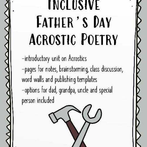 Father's Day Acrostic Poetry Unit's featured image