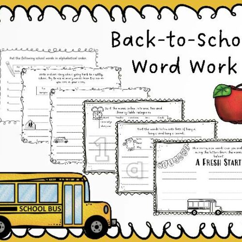 Back to School Word Work, No Prep ELA Activities's featured image