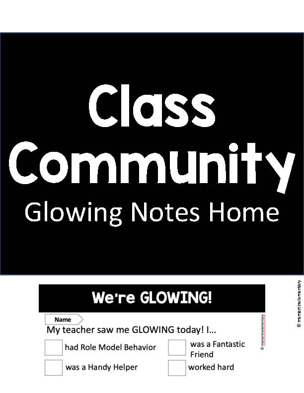 Class Community: Glowing Notes Home