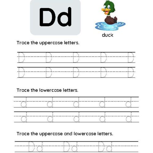 Letter D Tracing Worksheet's featured image