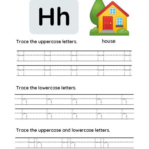 Letter H Tracing Worksheet's featured image