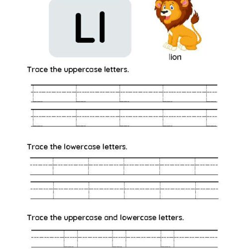 Letter L Tracing Worksheet's featured image