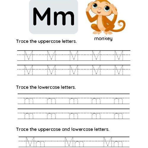Letter M Tracing Worksheet - Classful