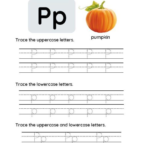 Letter P Tracing Worksheet's featured image