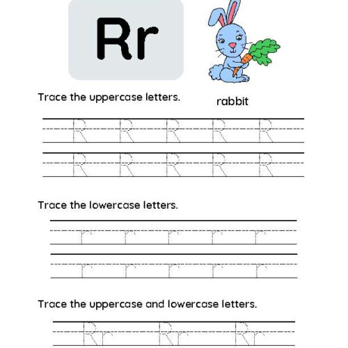 Letter R Tracing Worksheet's featured image