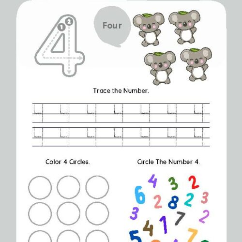 Number Tracing: Number 4's featured image