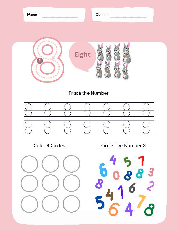 Number Tracing: Number 8