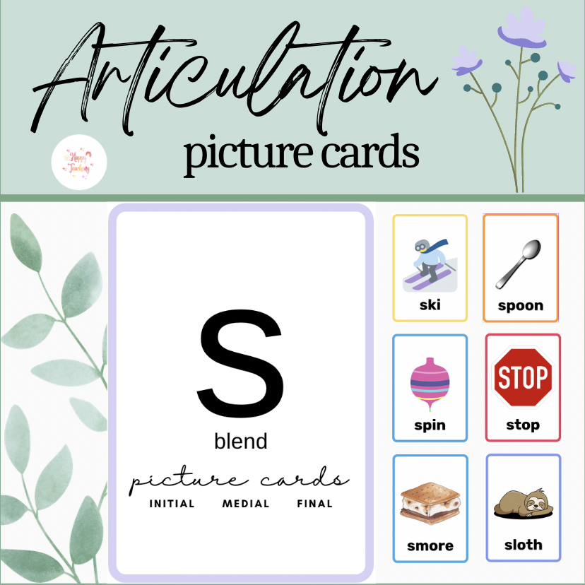 speech therapy picture cards
