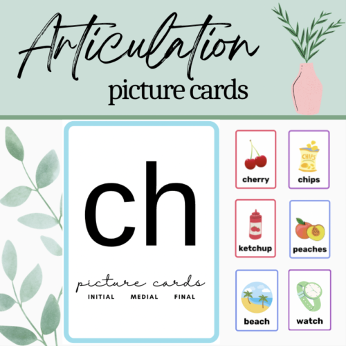Ch Printable Articulation Picture Cards: Initial Medial Final Word Positions's featured image