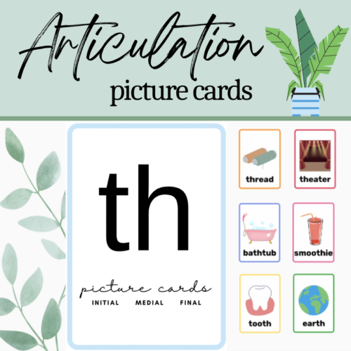 Th Picture Cards Initial Medial Final Word Positions for Articulation - SLP's featured image