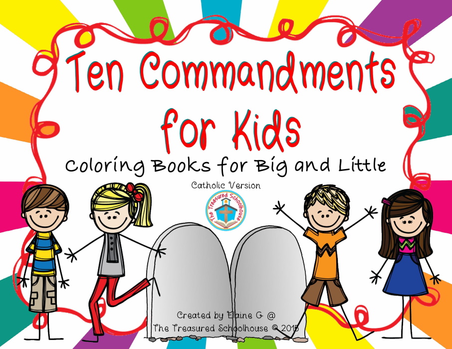 Ten Commandments for Kids Coloring Booklets - Catholic's featured image