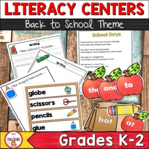 Back to School Literacy Center Activities for K-2's featured image
