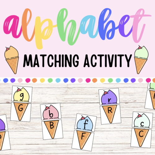 Alphabet Matching Activity Uppercase and Lowercase Letter Ice Cream Cards's featured image