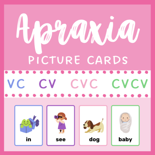 Apraxia of Speech Picture Cards: VC CV CVC CVCV Syllable Shapes 1 Rating's featured image