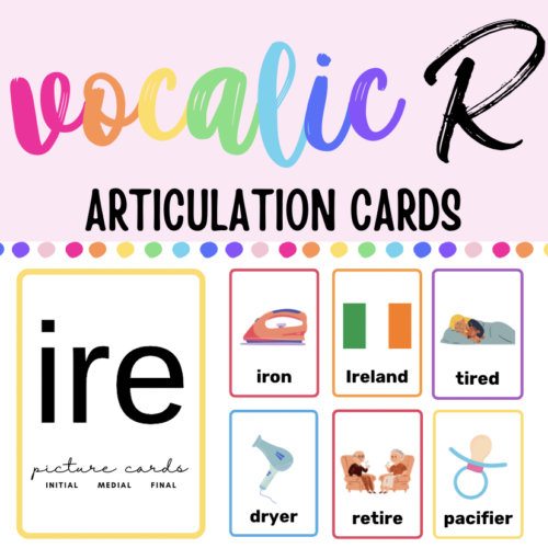 IRE Vocalic R Articulation Picture Cards: Initial Medial Final Word Positions's featured image