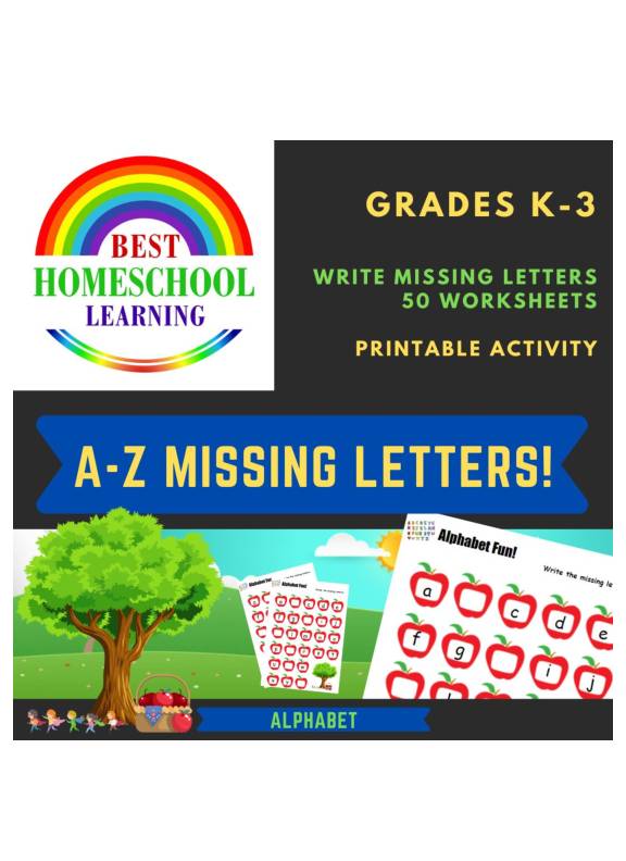 Fill In The Missing Letters Upper & Lowercase Alphabet - K-3