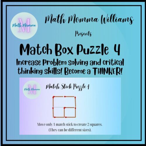 Match Stick Puzzle 4 Google Slide/Hands On Problem Solving Critical Thinking's featured image