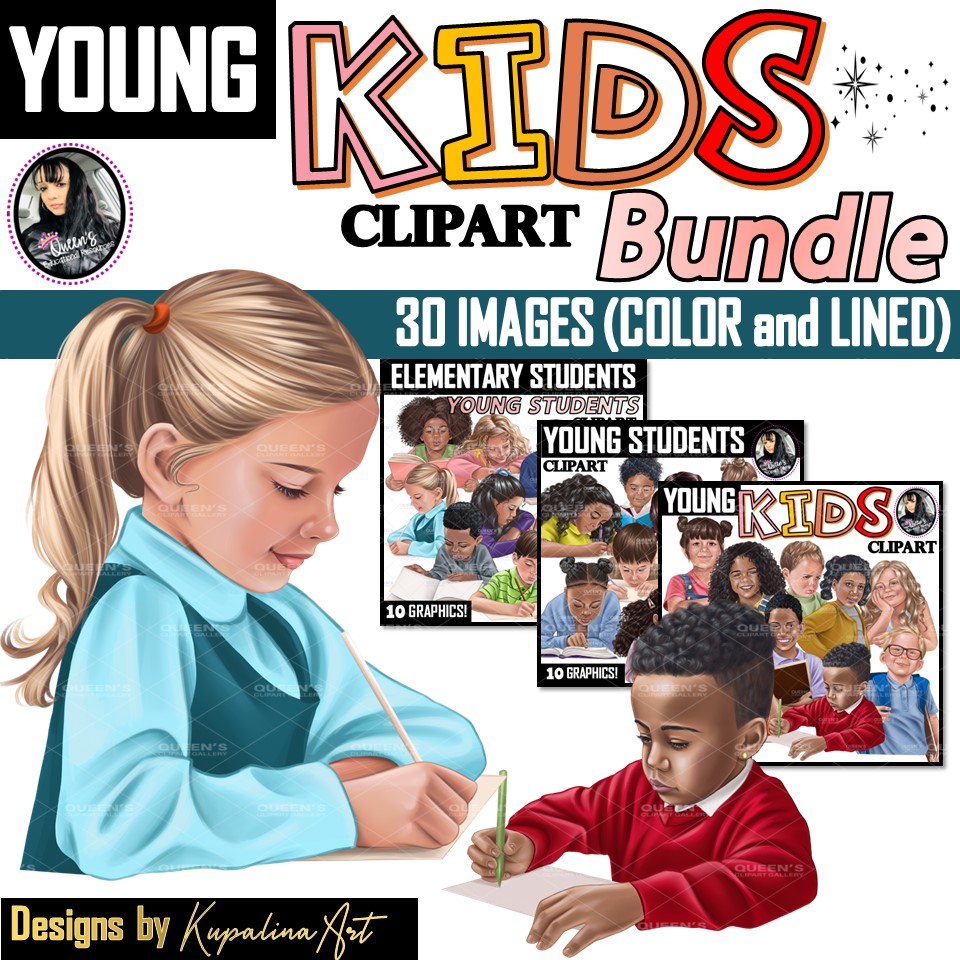 Young Kids Clipart Bundle