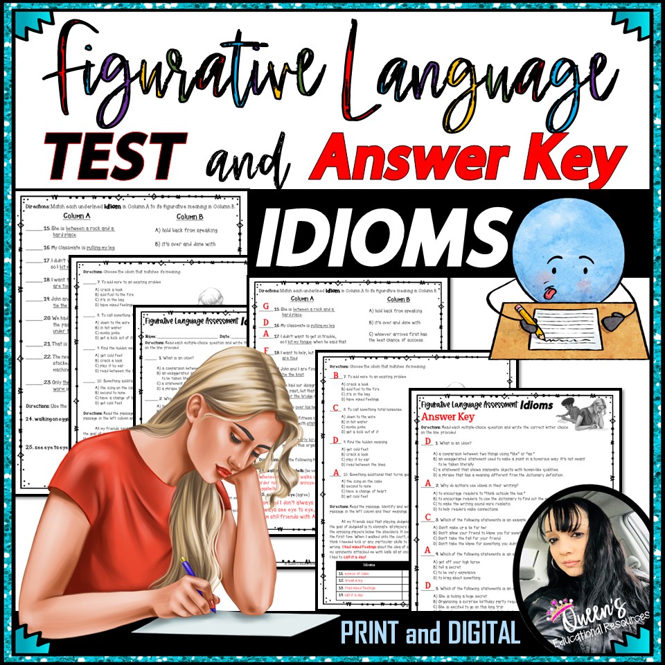 Idiom Assessment and ANSWER KEY (Print and Digital)