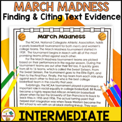 March Big Basketball Game Informational Text Activities | Text Evidence's featured image