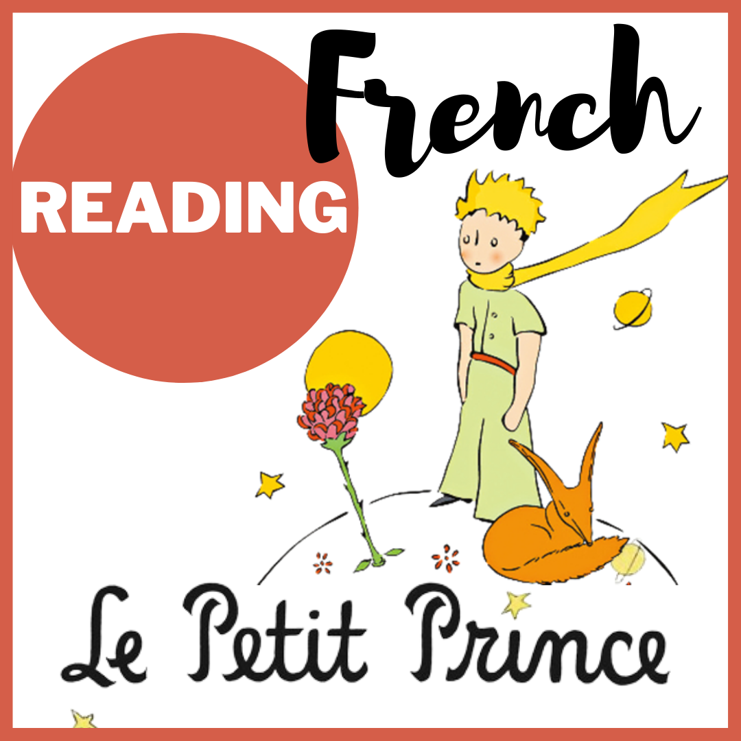FREE French Reading Literature on LE PETIT PRINCE and Present Tense Activities