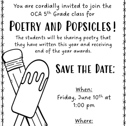 Poetry and Popsicles Invite, Poetry Celebration Invitation's featured image