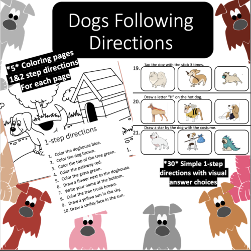 Following Directions Dog Themed 1-2 step directions's featured image