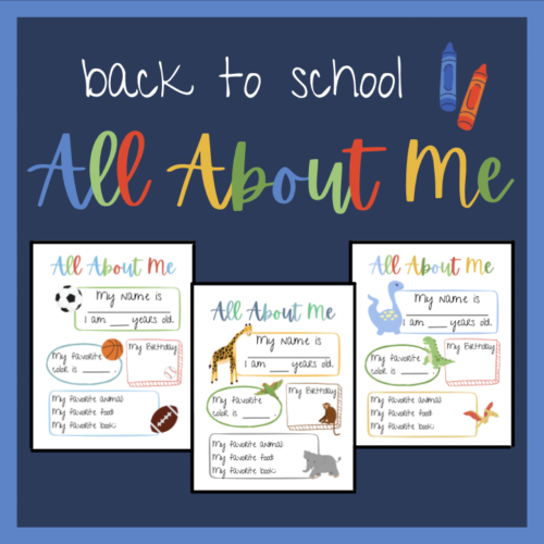 All About Me Activity for Back to School - Beginning of the Year's featured image