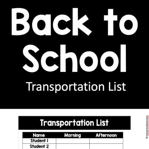 Back to School: Transportation List *EDITABLE*'s featured image