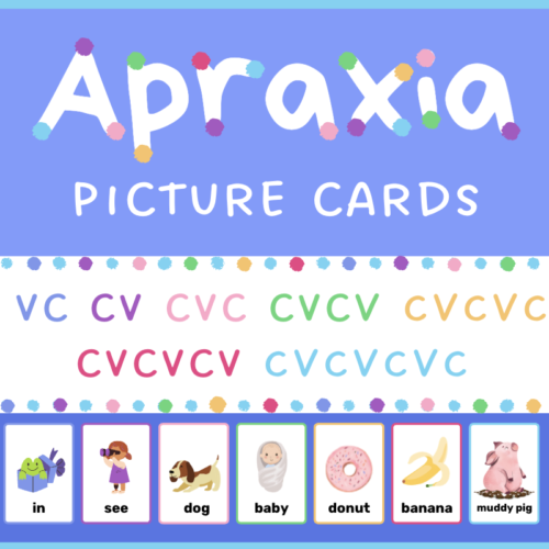 Apraxia of Speech Picture Cards VC CV CVC CVCV CVCVC CVCVCVC Syllable Shapes's featured image