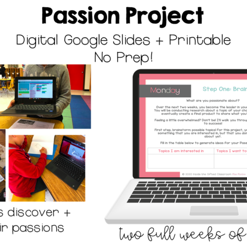 Passion Project | Genius Hour | Google Slides Digital Resource + Printable's featured image
