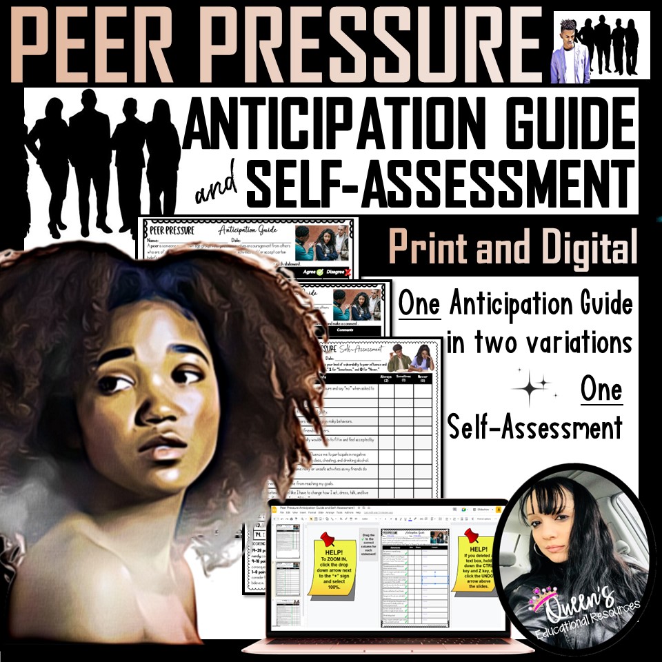Peer Pressure Anticipation Guide and Self-Assessment (Print and Digital)
