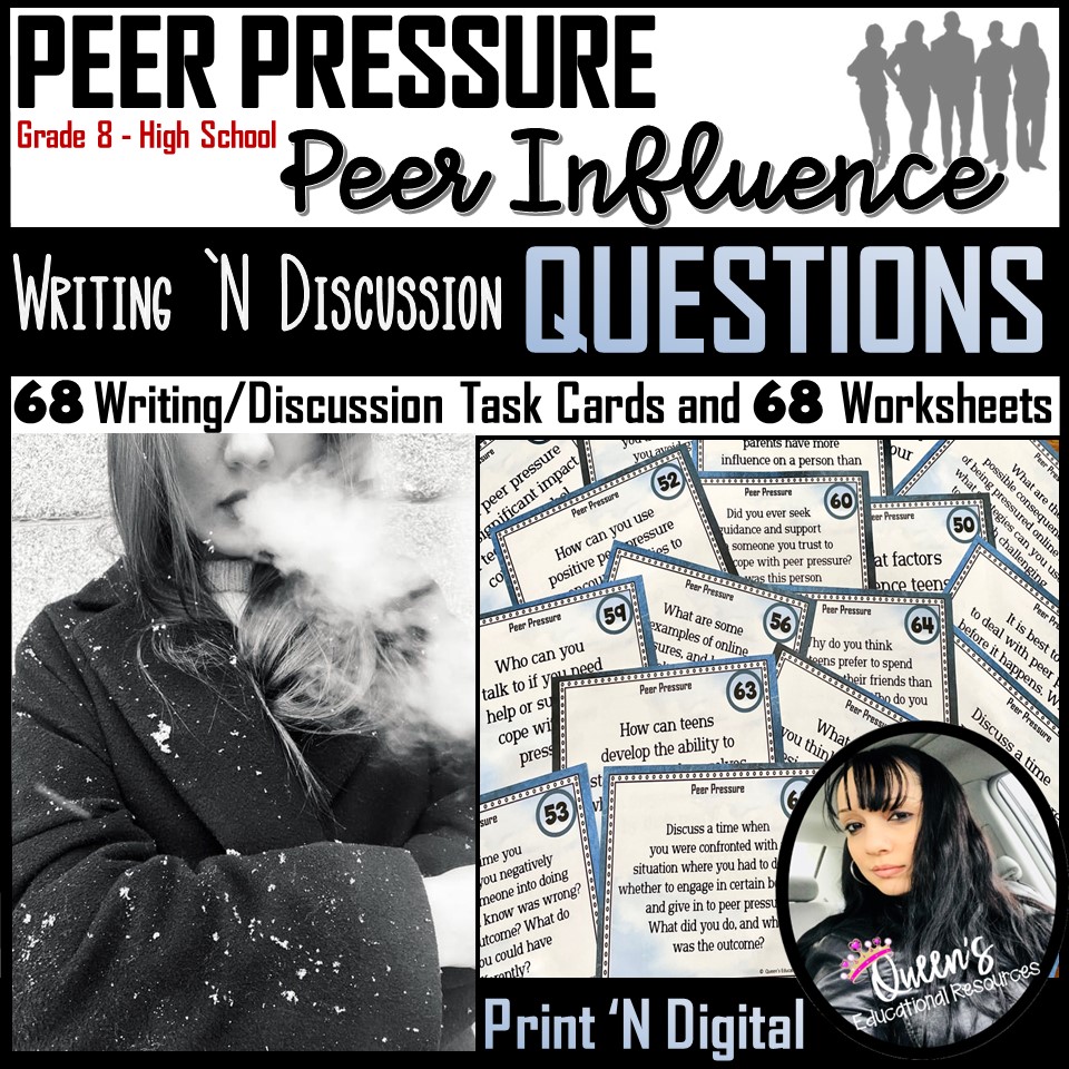 Peer Pressure Writing and Discussion Questions (Print and Digital)
