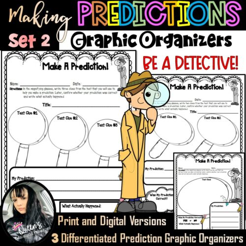 Making Predictions Graphic Organizers - SET 2 (Print and Digital)