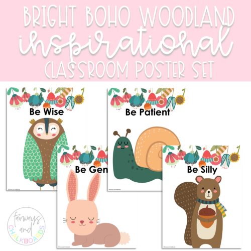 Bright Boho Woodland Inspirational Post Set's featured image