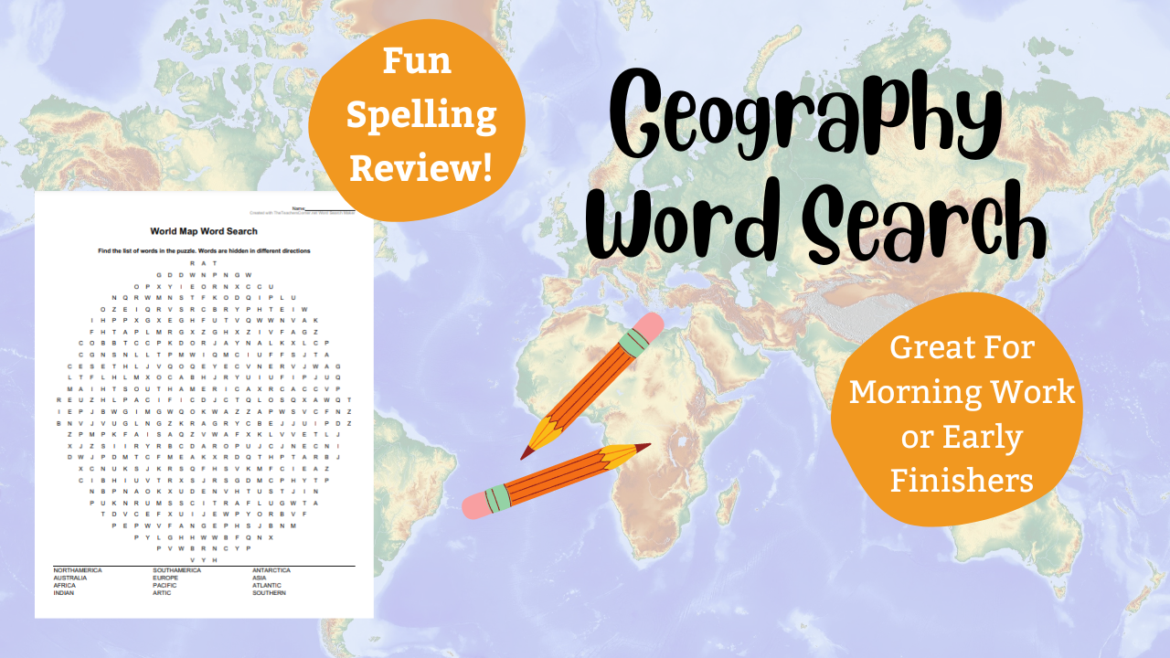 World Map Word Search