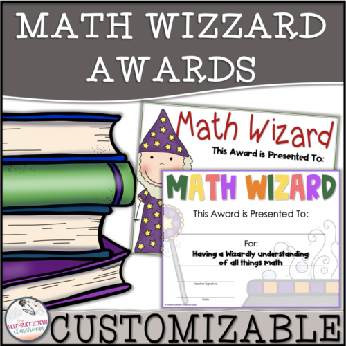 Math Wizard Award- Editable!'s featured image