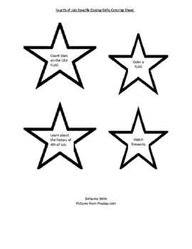 Social Emotional Learning: 4th of July Specific Positive Coping Skills Coloring's featured image