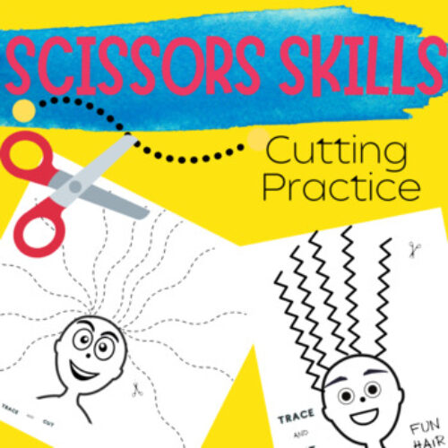 Cutting with scissors TRACING ACTIVITIES fine motor skills Trace & Cut Practice's featured image