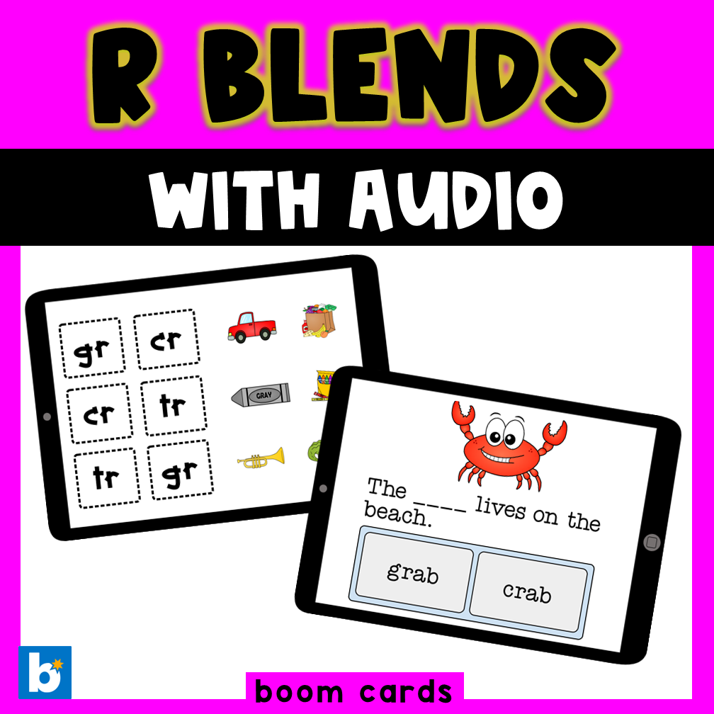 R Blends - Consonant Blends - Beginning Blends Boom Cards
